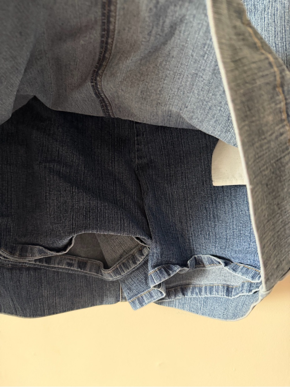 St. John's Bay Light Blue Denim Mini Skirt - Picture 2 of 4